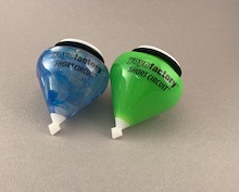 Short Circuit Blue and Green spintops